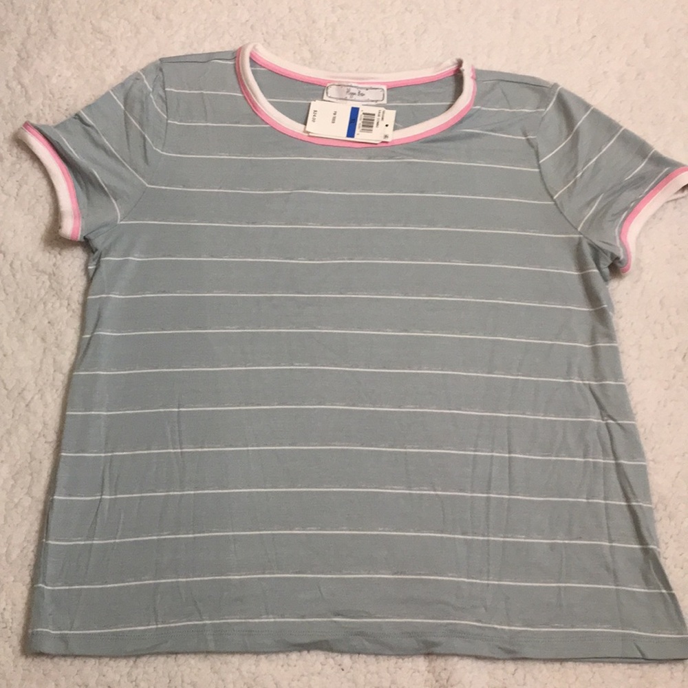 Hippie Rose—Striped Ringer T-shirt